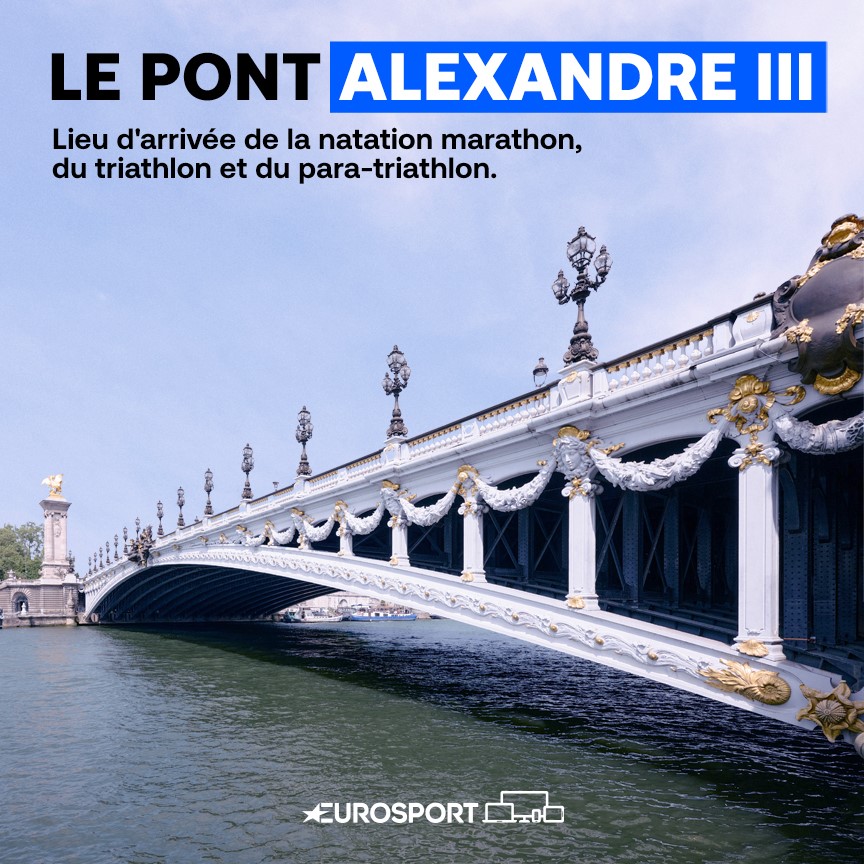 Le pont Alexandre III, lieu d'arrivée de la natation marathon, du triathlon et du para-triathlon aux JO de Paris 2024