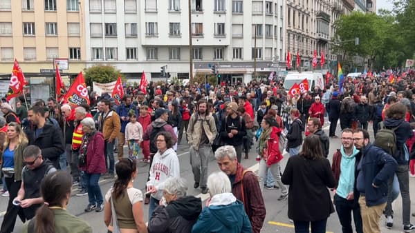La manifestation du 1er mai 2024 à Lyon.