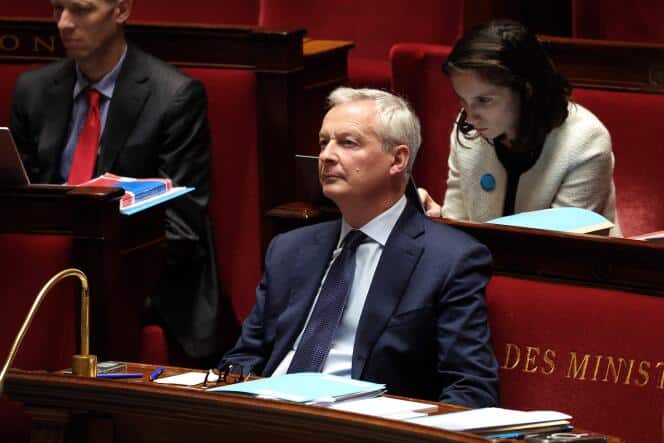 Le ministre de l’économie, Bruno Le Maire, lors d’un débat d’orientation et de programmation des finances publiques, à l’Assemblée nationale, le 29 avril 2024.